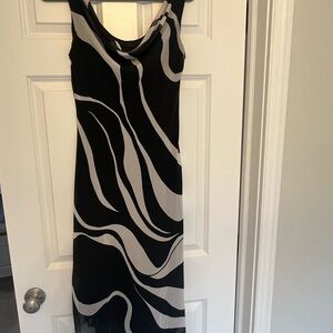 Elegant Black and White Dress